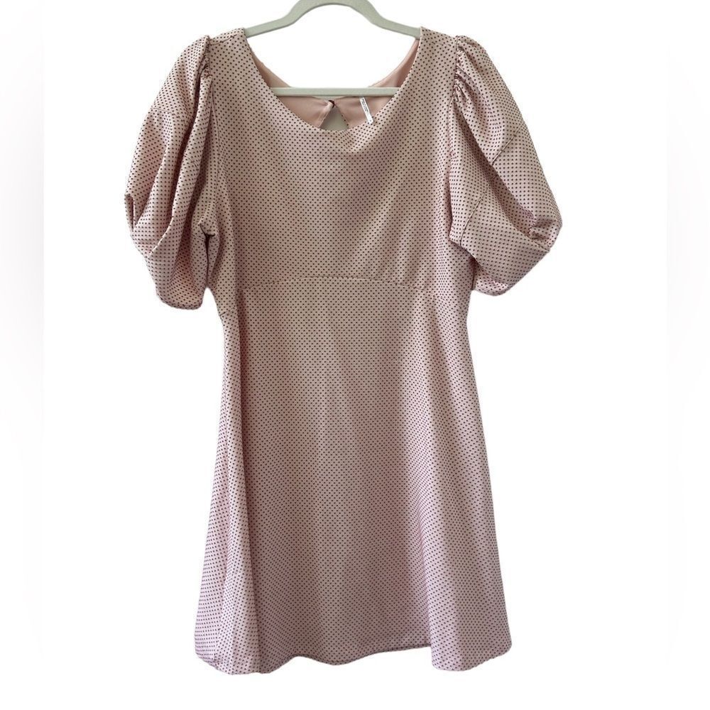 Free People Dot Puff Sleeve Dress